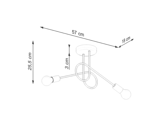 SOLLUX LIGHTING - Lustre loop 2 blanc