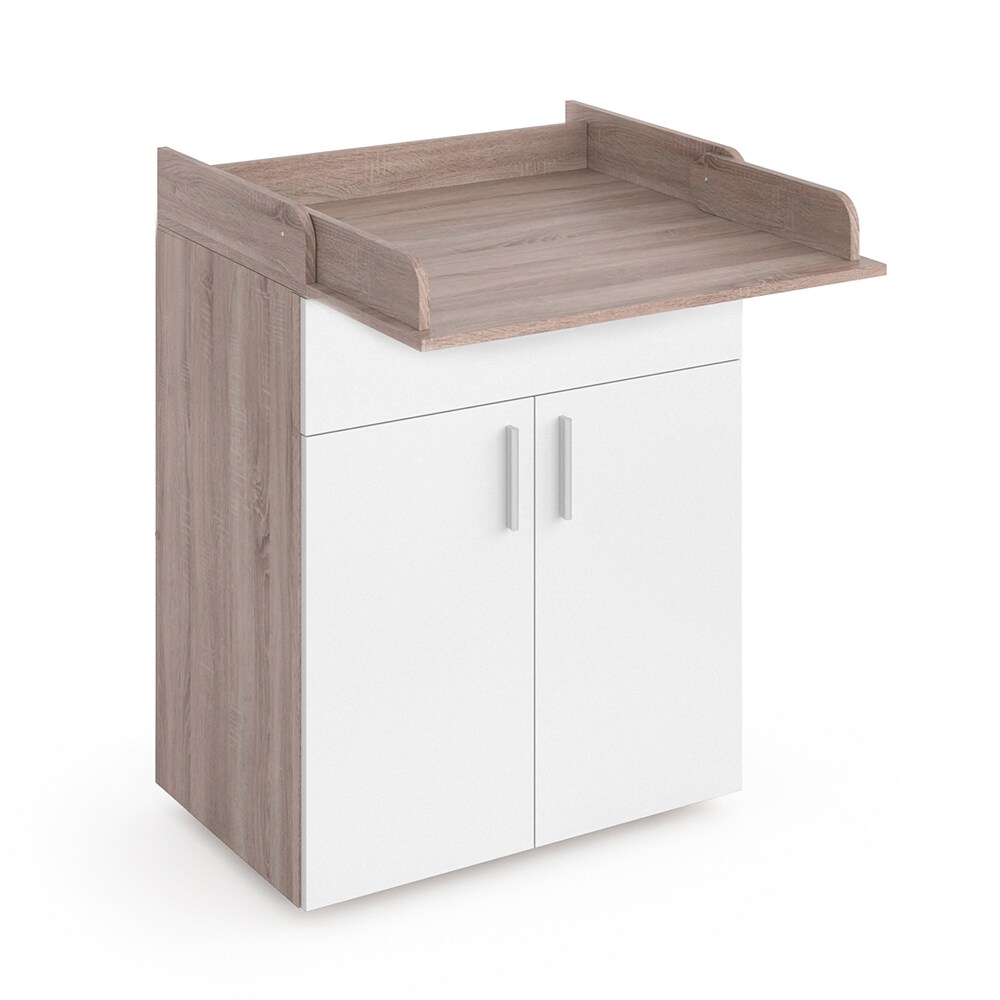 Vicco Wickeltisch Wickelkommode Wickelschrank Lena Weiß Sonoma Wickelaufsatz Schublade