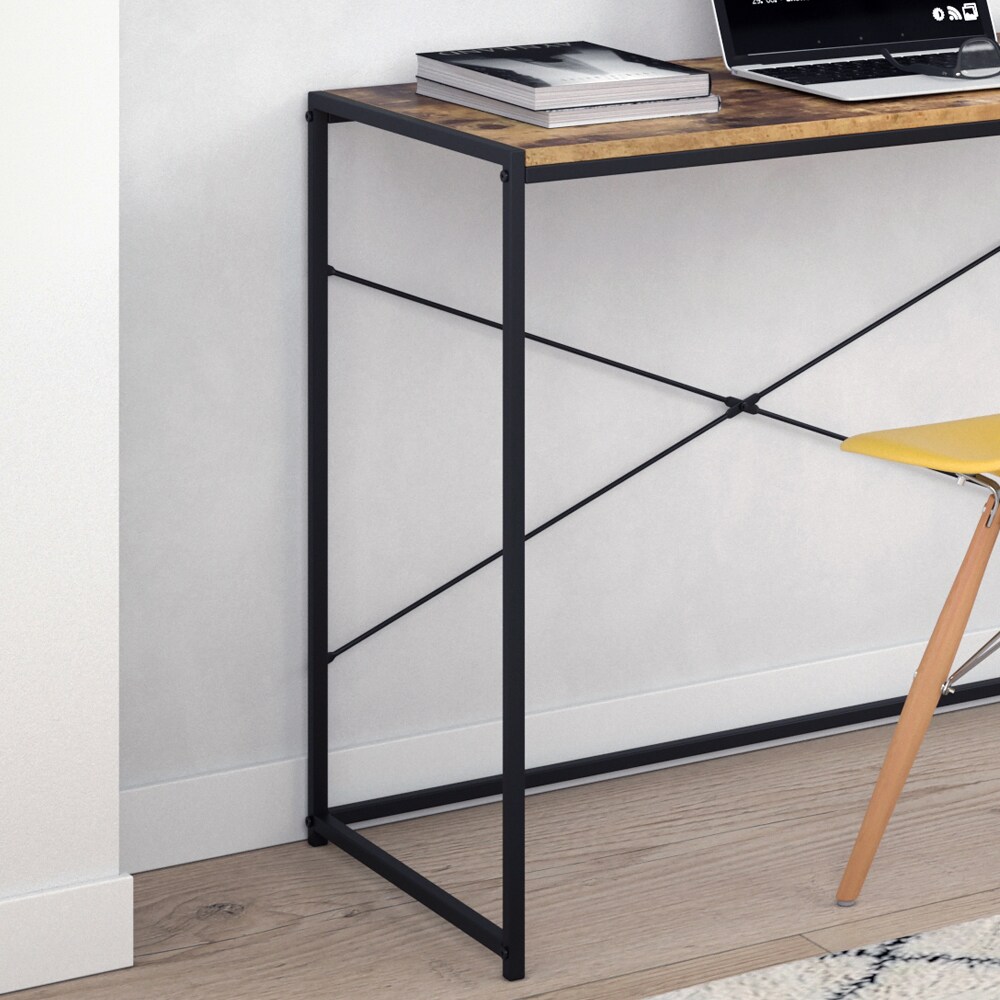 VICCO Loft Schreibtisch Fyrk Bürotisch Arbeitstisch PC Tisch Holz Natur 100 x 45 cm