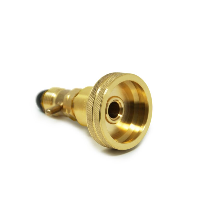 DREHMEISTER DISH Gasflaschen Adapter Campinggas Adapter 0,880-14 NGO LH (G.10) - 95mm
