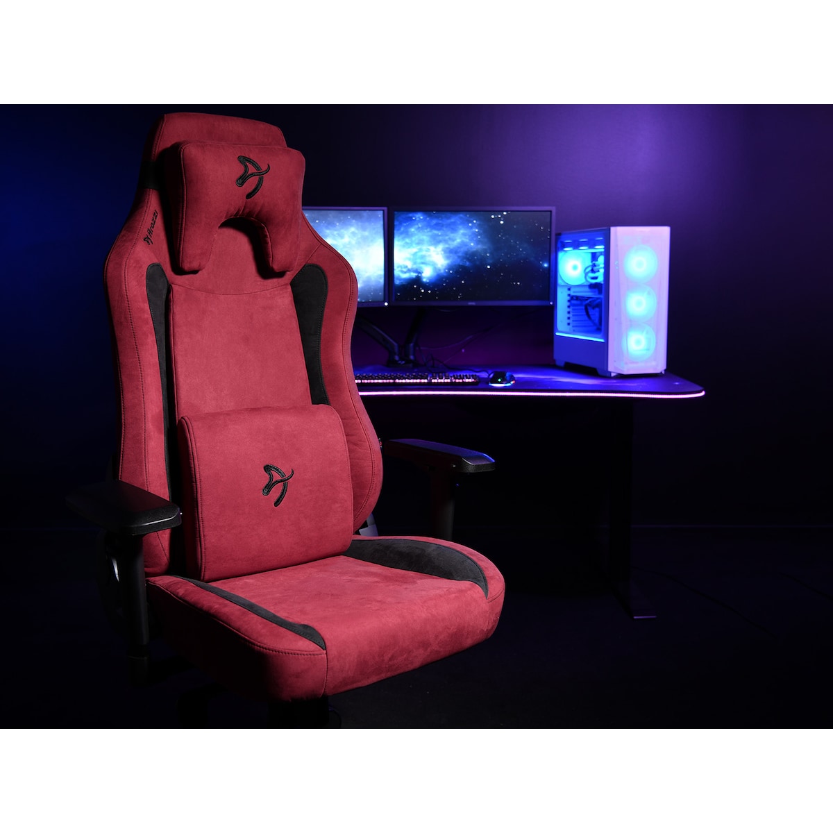 Arozzi Vernazza Supersoft Fabric gamingstol (rød)