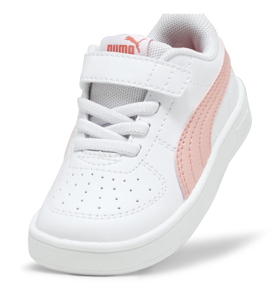 Tênis Puma Rickie AC+ Inf, branco, rosa claro