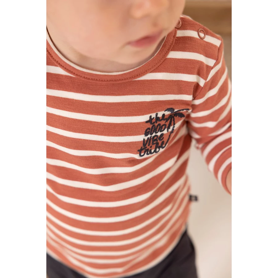 Feetje Langarmshirt Good Vibe Tribe Brique