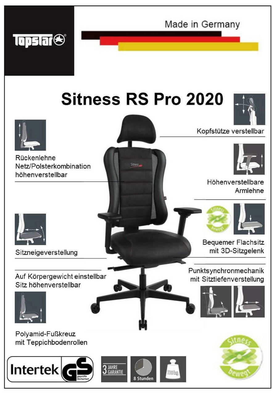 Topstar Gaming Stuhl SITNESS RACER RS PRO
