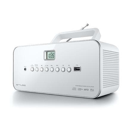 Muse M-28RDW Hvid, bærbar radio CD/MP3-afspiller med USB