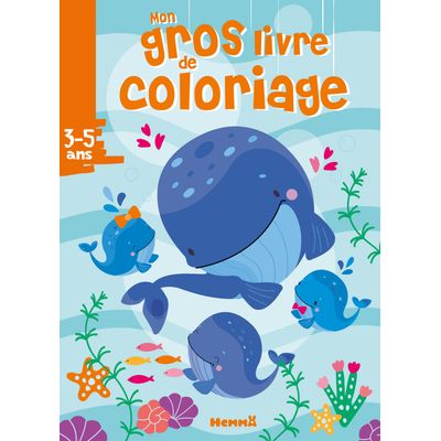 Mon gros livre de coloriage (baleines)
