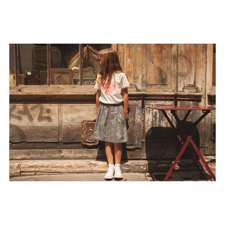 Louis Louise Jupe Miaou Fleurie | Bleu