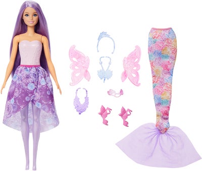 Barbie Fantasy Dress Up Dukke Lilla Hår