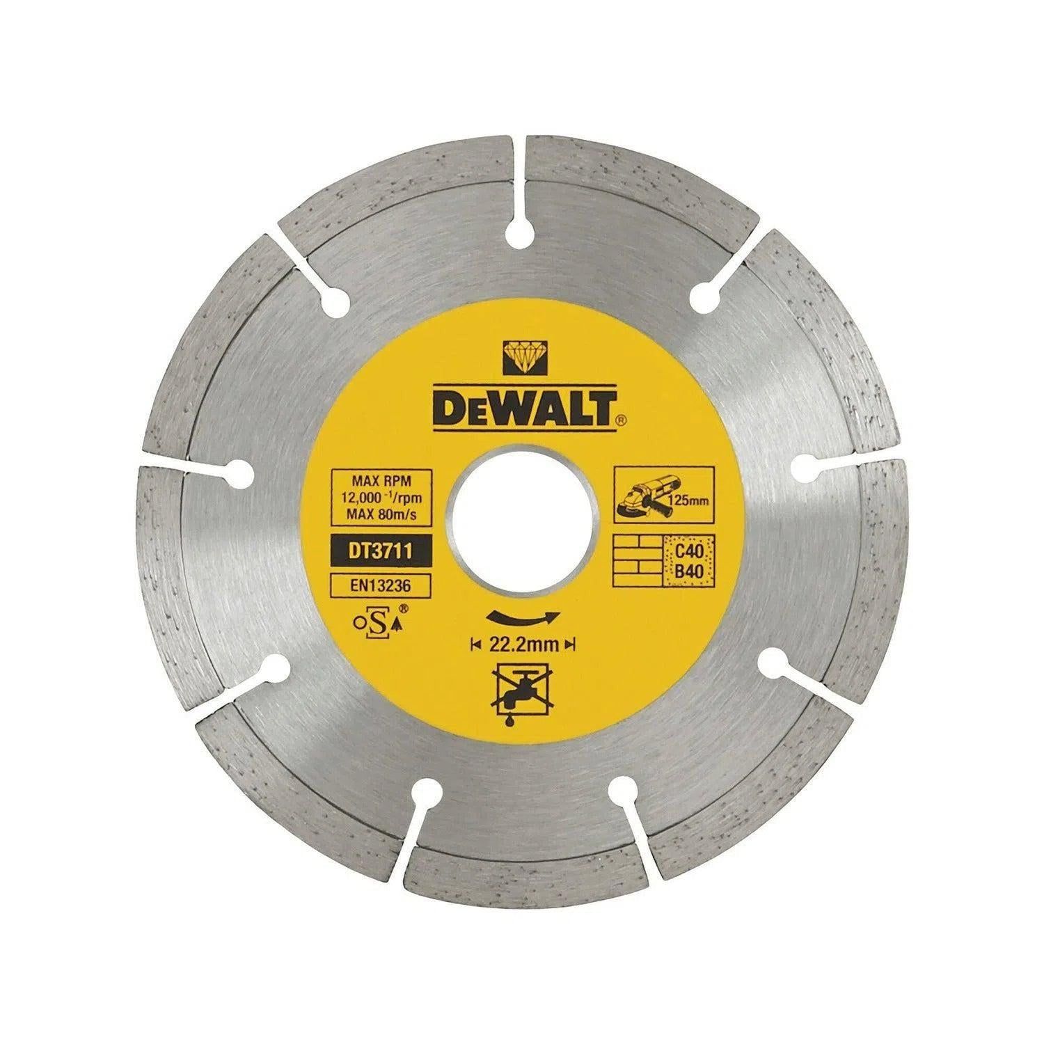 DeWALT DT3711 Diamantschijf Gesegmenteerd 125x22,23mm