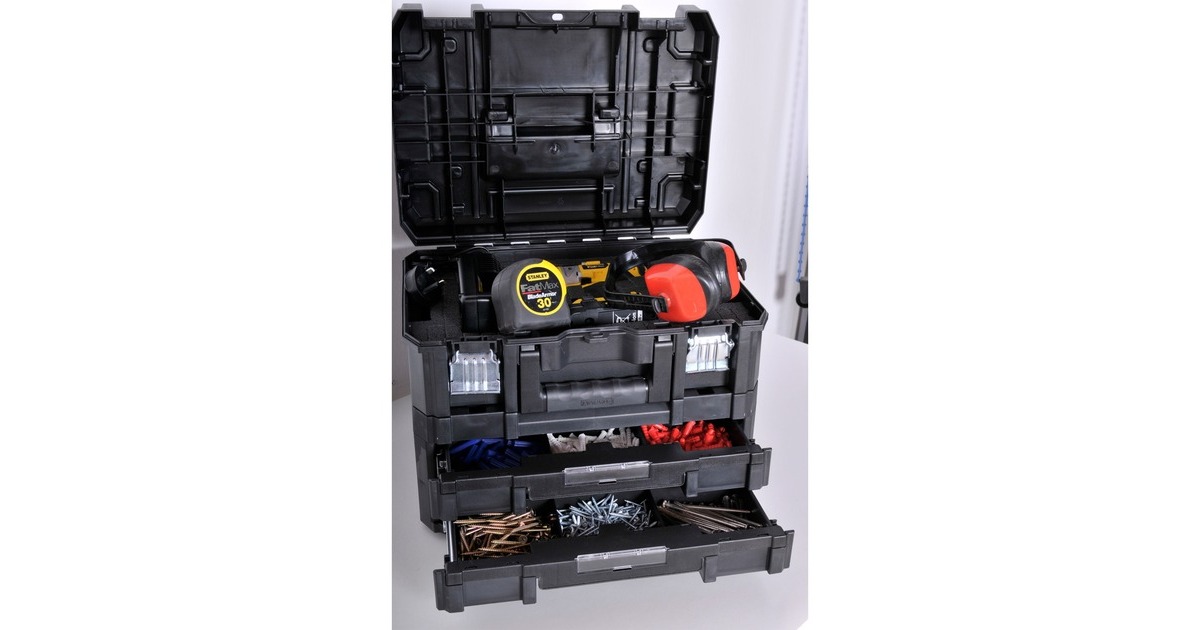 StanleyFatMax Tstak Combo II + IV gereedschapskist  (Zwart)