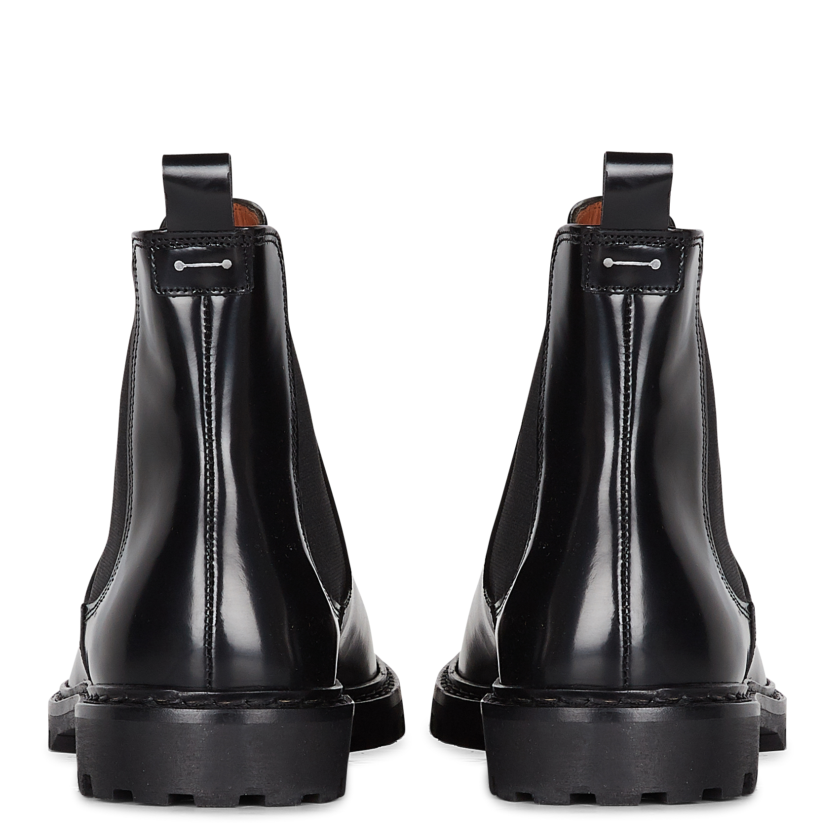 Boots Chelsea en cuir lisse | Noir