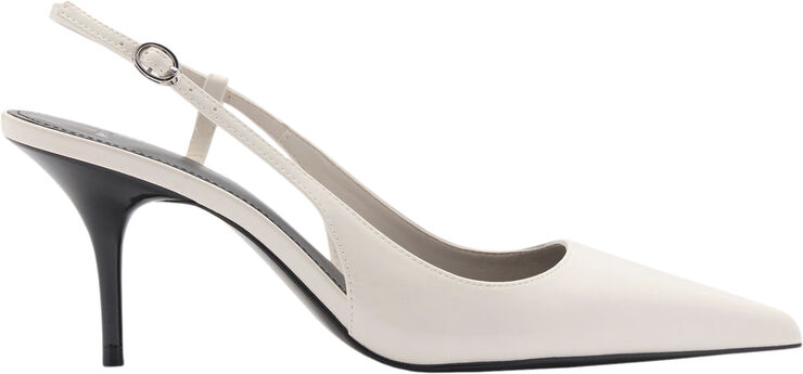 MANGO Pointed toe heel shoes White