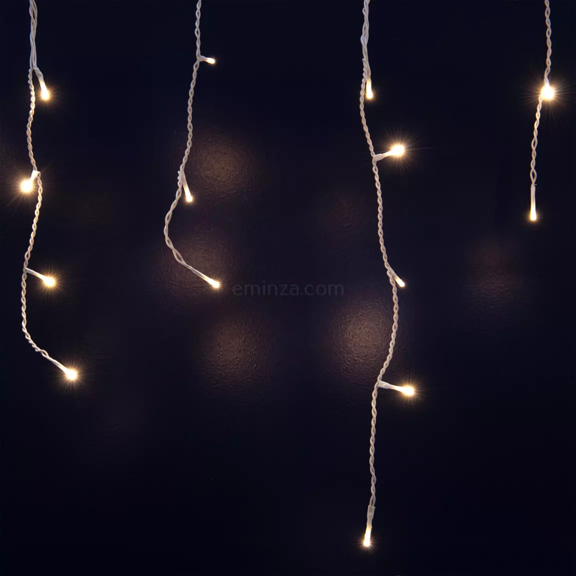 Stalactite lumineuse à piles 7 m 192 LED Durawise Blanc chaud