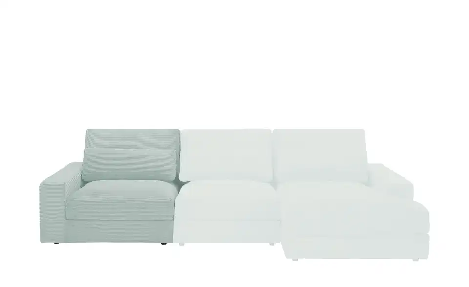 Element Branna Mintgrün Cordstoff mit Armlehne links