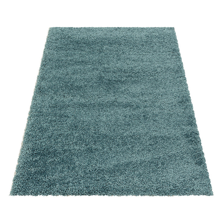 Hoogpolig vloerkleed - Softy Blauw/Groen | Lekker warm