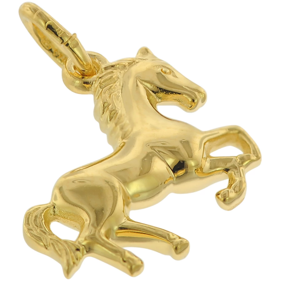 trendor Mädchen-Halskette mit Pferdchen Gold auf Silber 925 gold