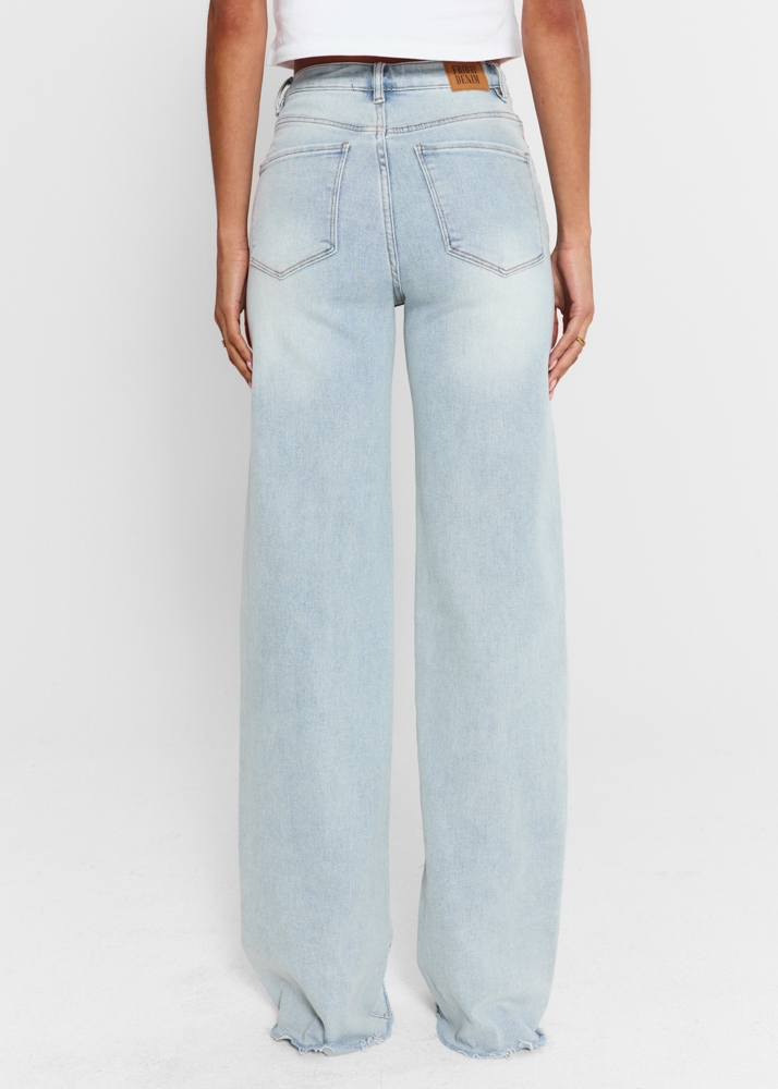 Straight leg stretch jeans breeze blauw