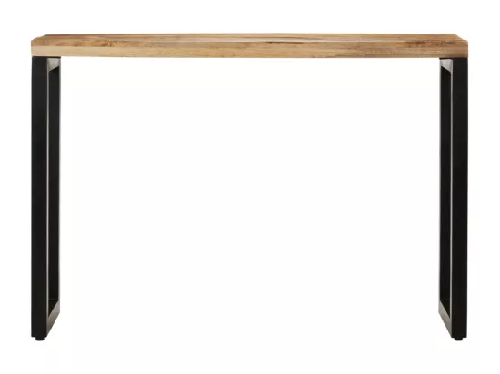 Table console 110x35x76 cm bois de manguier massif brut