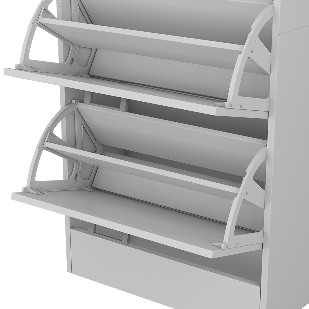 Oskar-Store Schuhkipper Georg Weiß, 63 x 150 cm, Schuhschrank mit 4 Fächer, modern
