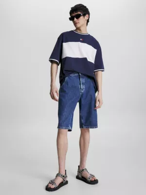 Camiseta skatista oversized com painel de tela