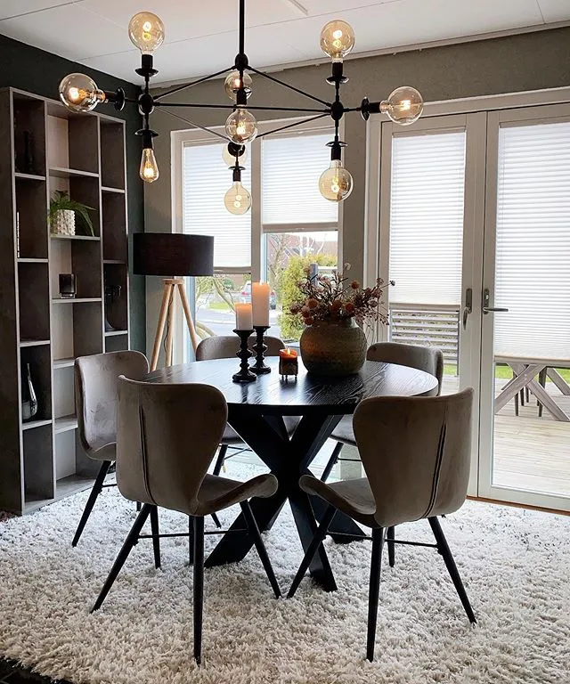 Staande lamp NITRA Eikenhout Zwart