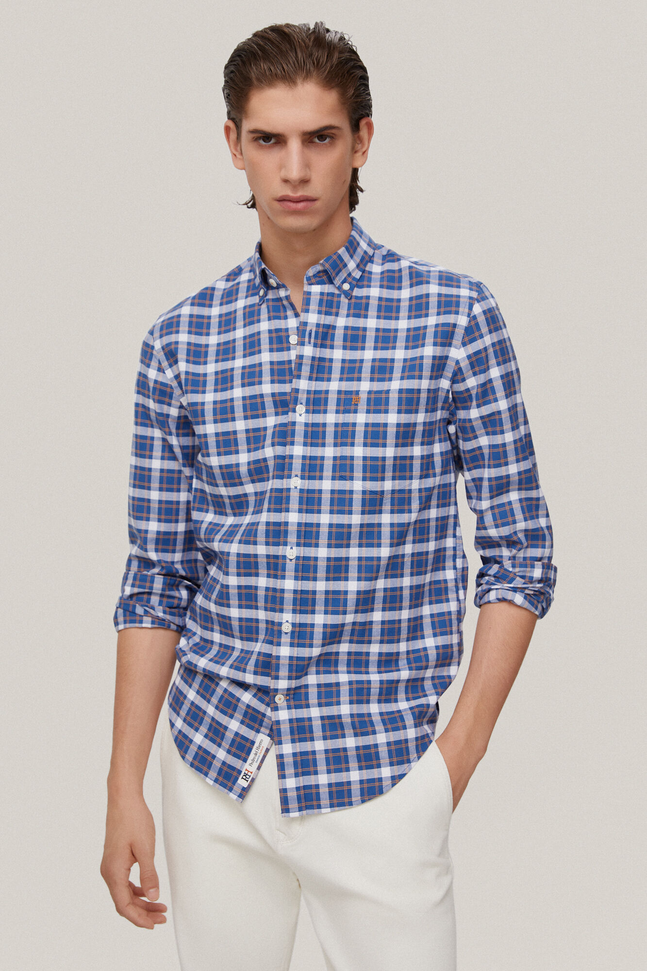Camisa icônica oxford cuadros - Azul