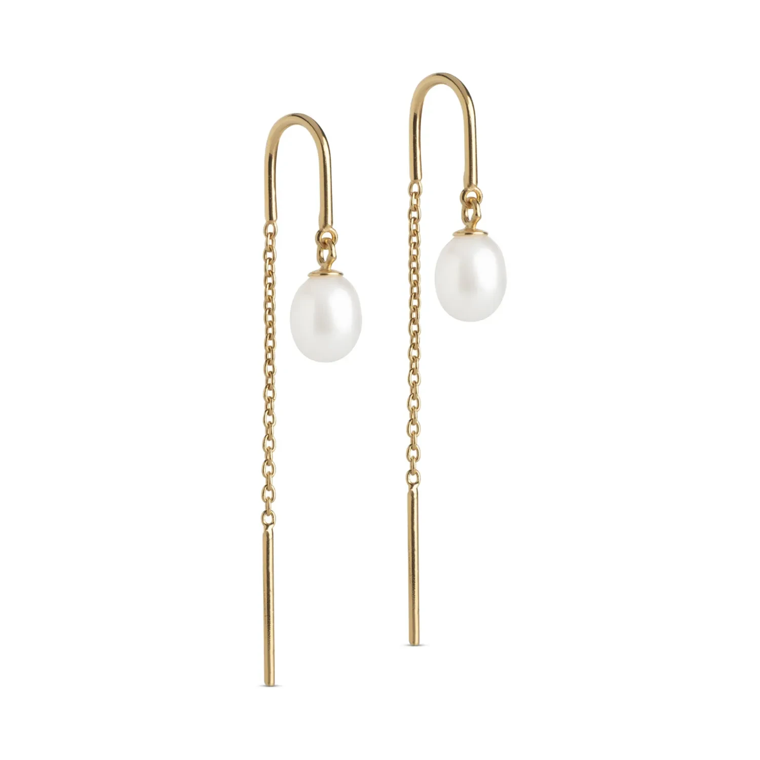 Enamel Eleanor Pearl Øreringe 18 kt. Forgyldt Sølv E308G