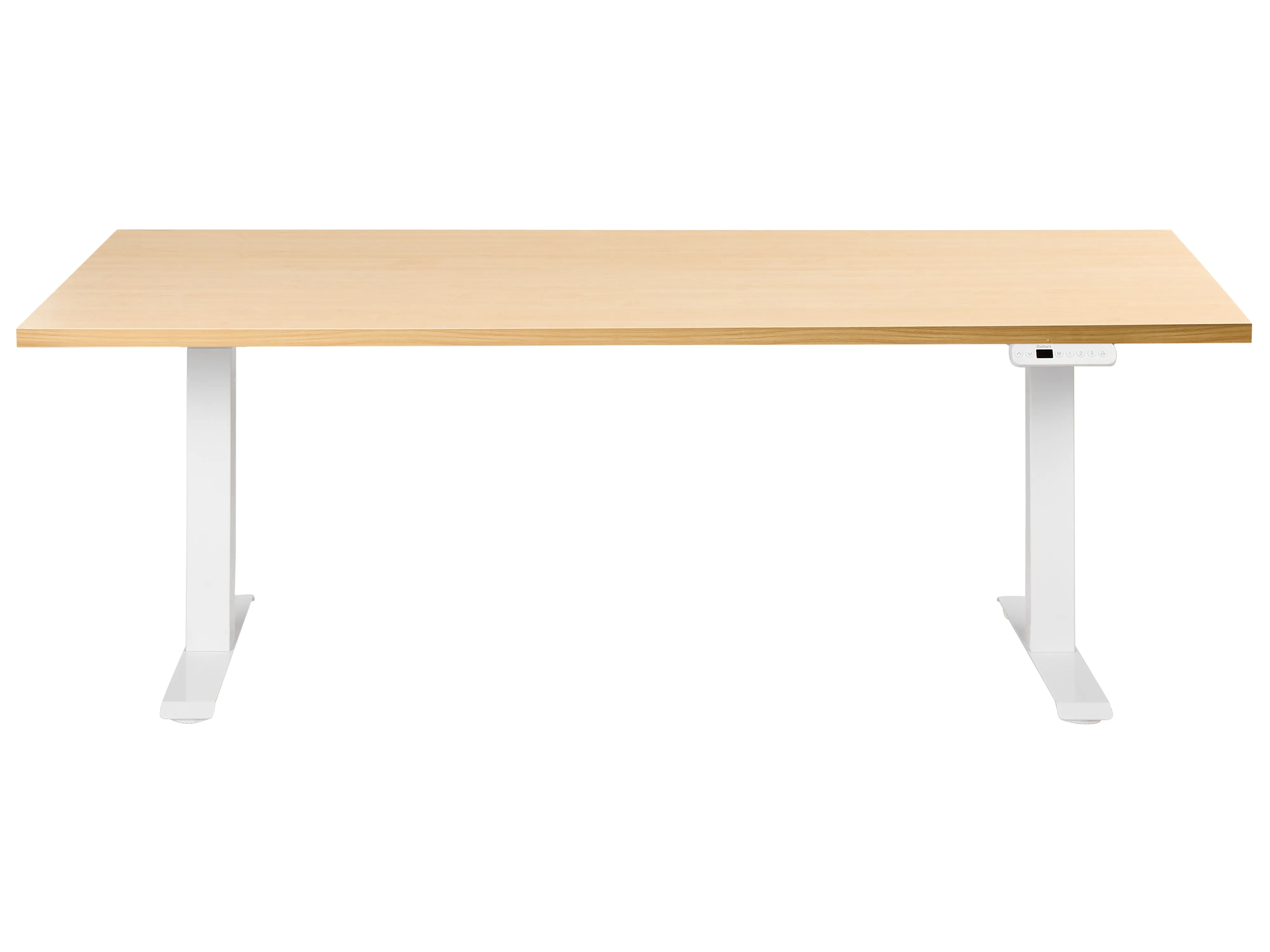 Elektrisch verstelbaar sta-bureau DESTINES Lichtbruin/wit 180 cm 72 cm
