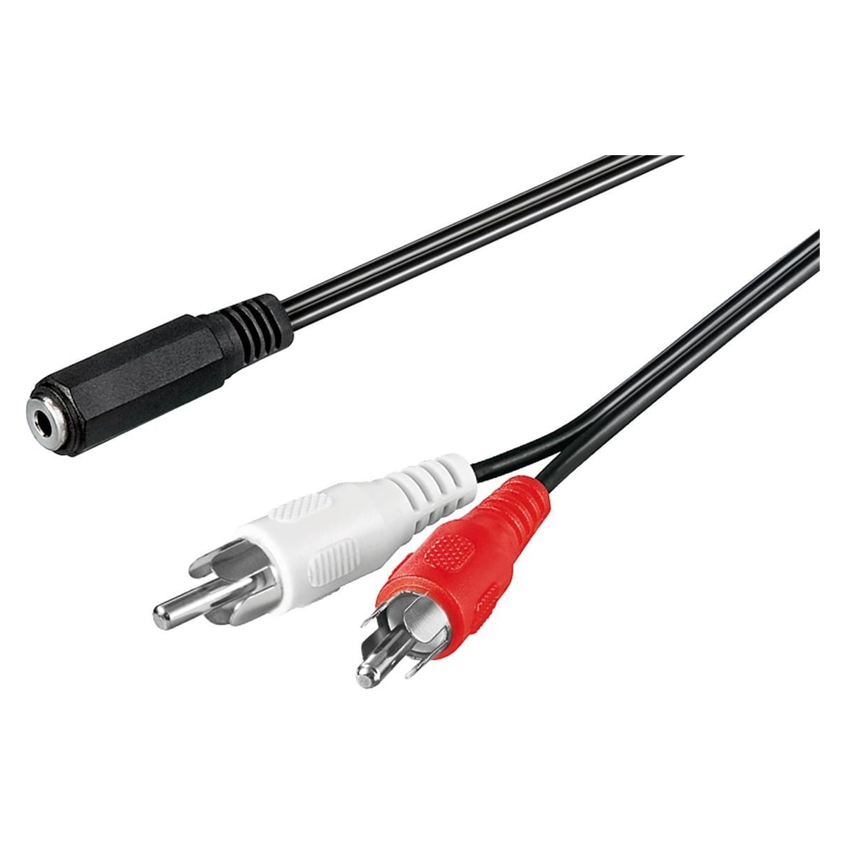 Lydkabel adapter  3,5 mm hunn til RCA hann