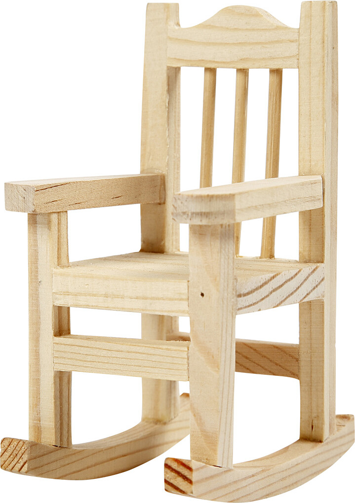 Minimøbler - Stol - Bænk - Gyngestol - Bord - Barnevogn - H 5,8-10,5 CM - 50 Stk