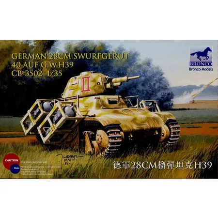 Bronco Models Modellbaufahrzeug German 28cm SwurfGerät 40 Auf G. W. H39
