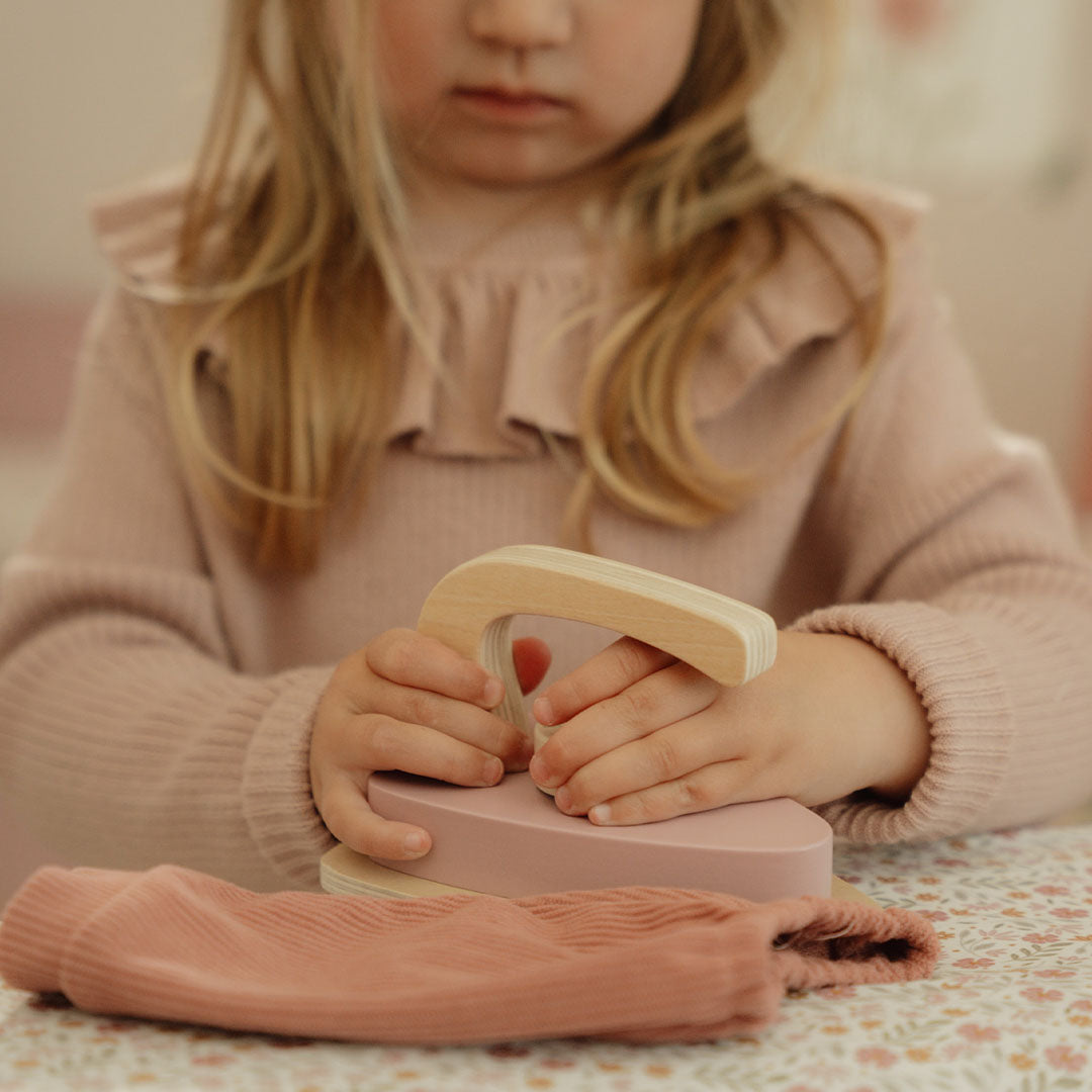 little dutch strijkplank met strijkijzer - roze