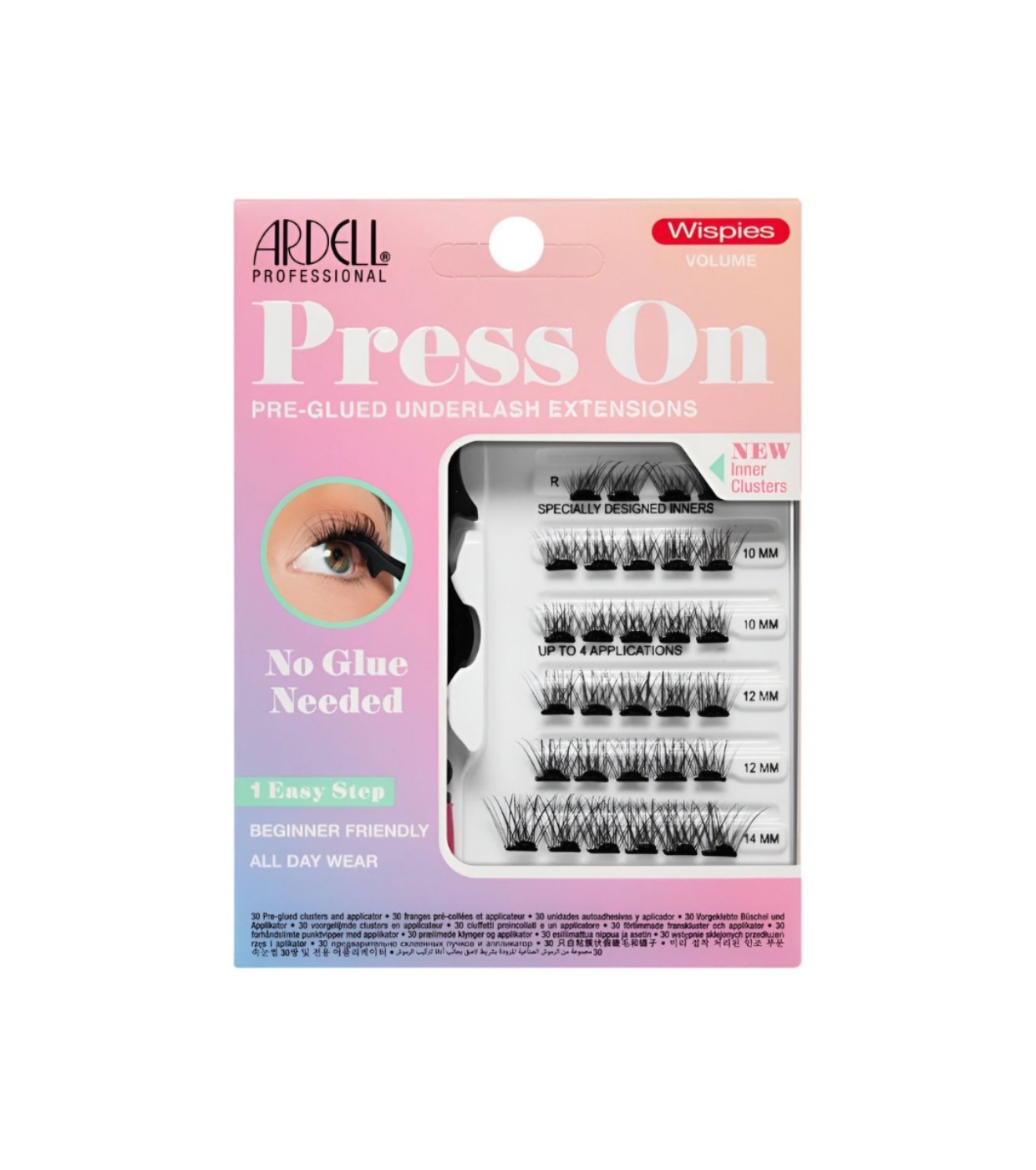 Ardell - Conjunto de cílios postiços individuais Naked Press On - Wispies Volume