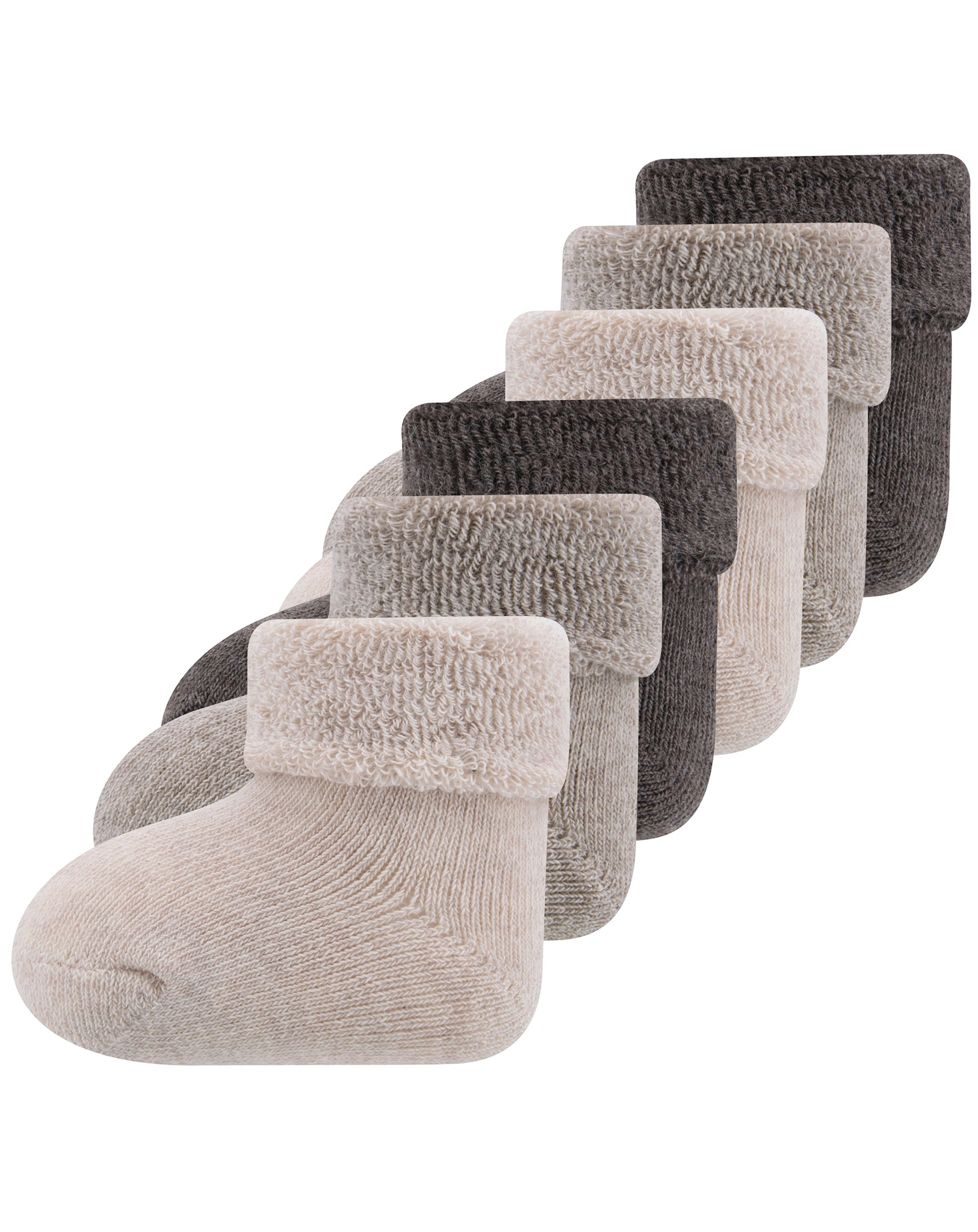Erstlingssöckchen UNI FROTTEE 6er Pack in beige