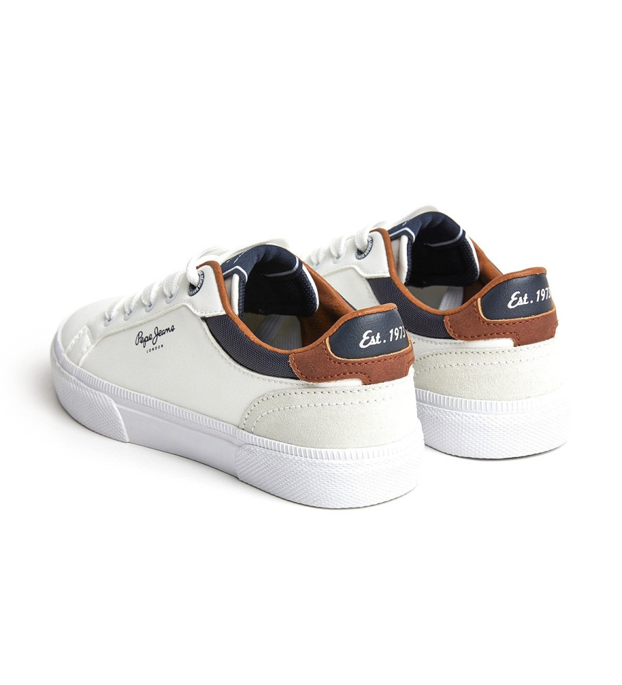Tênis Pepe Jeans Kenton Court de couro branco