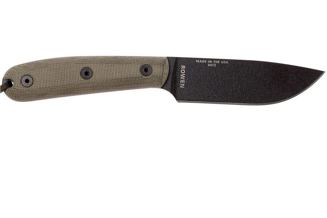 ESEE Model 4HM bushcraftmes Modified Handle, lederen schede