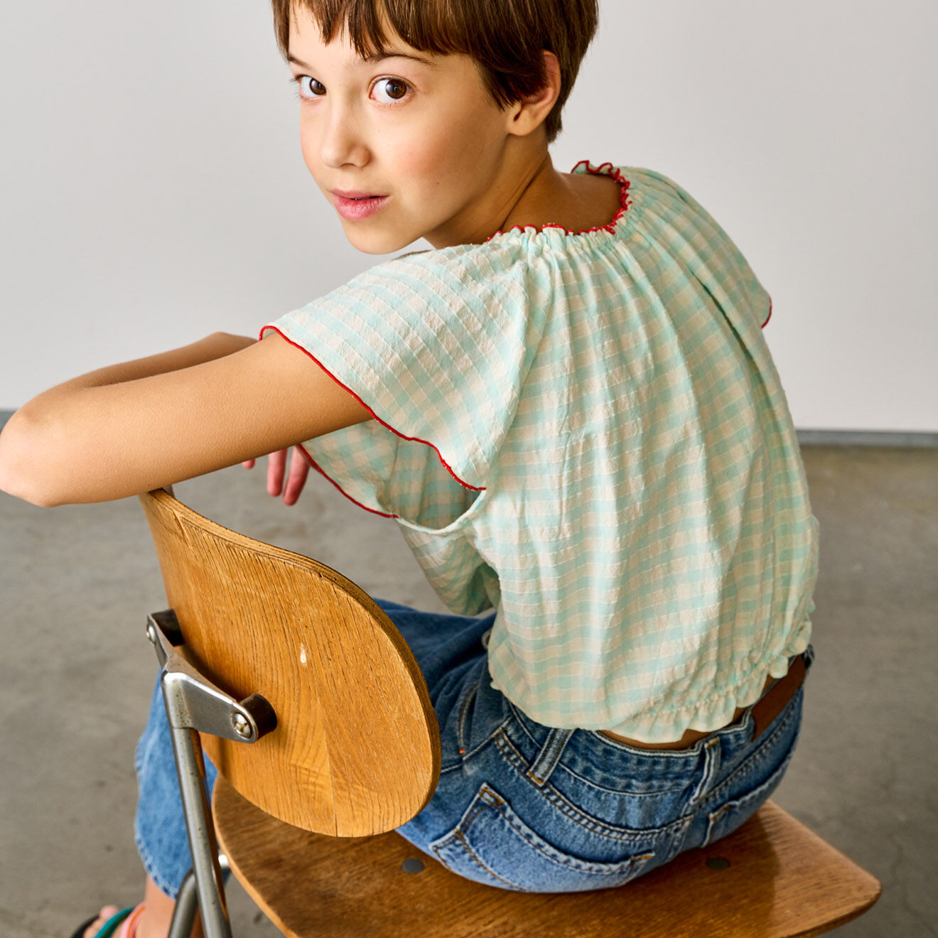Bellerose Blouse légère Poeha vichy menthe