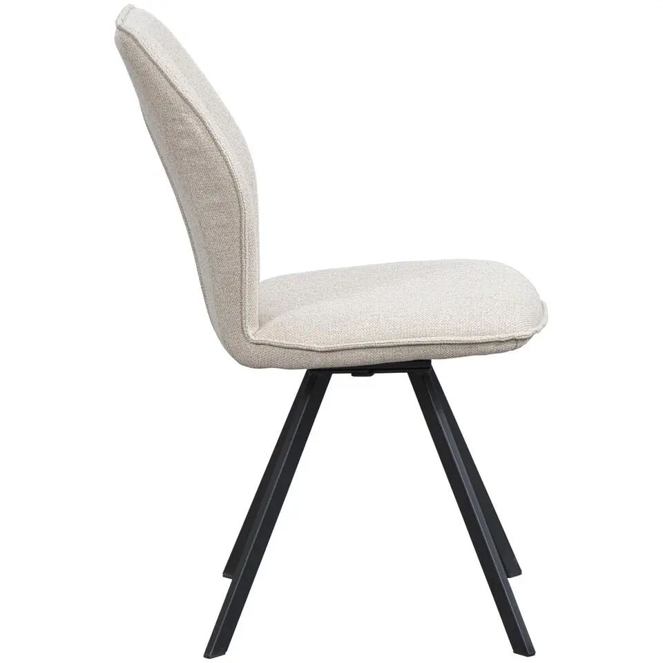 Eetkamerstoel Raffy - stof - beige
