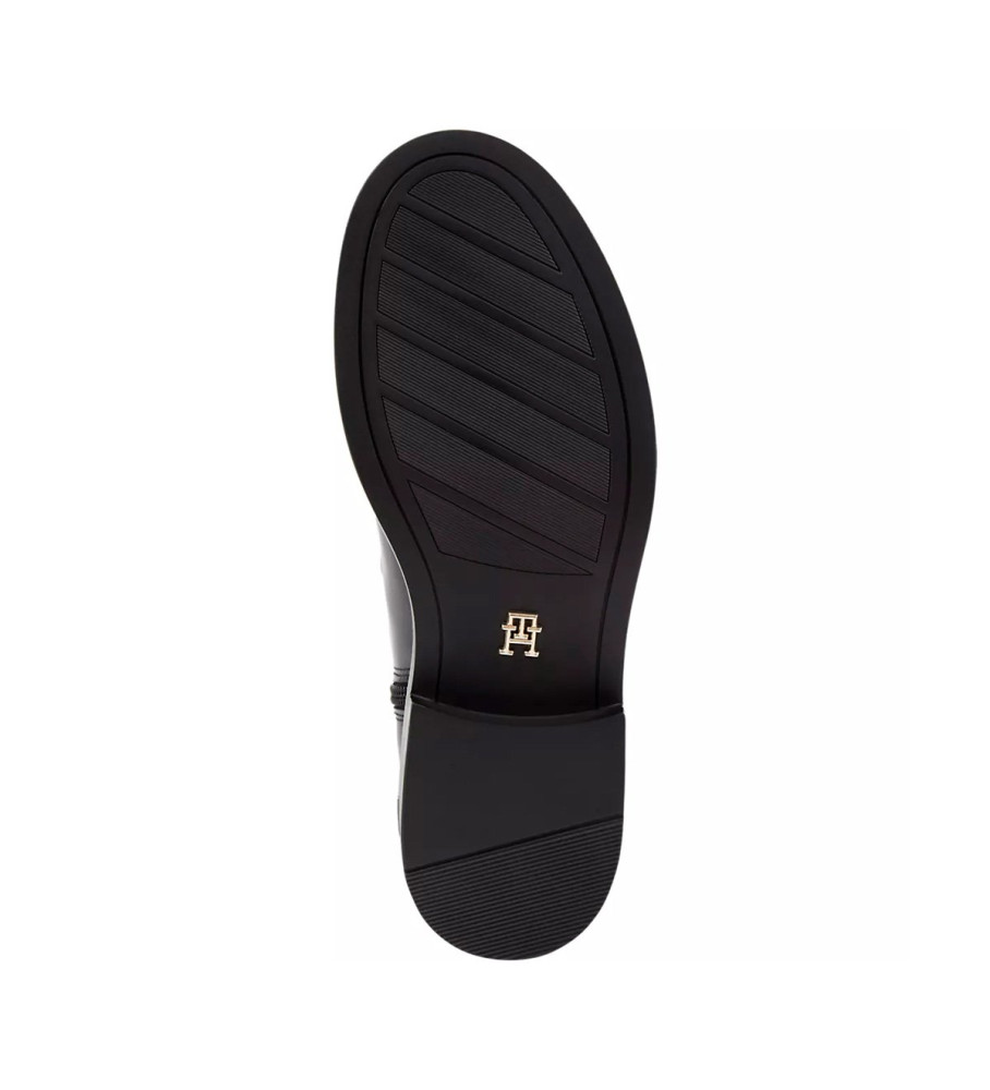 Bota Tommy Hilfiger Cool de couro preto