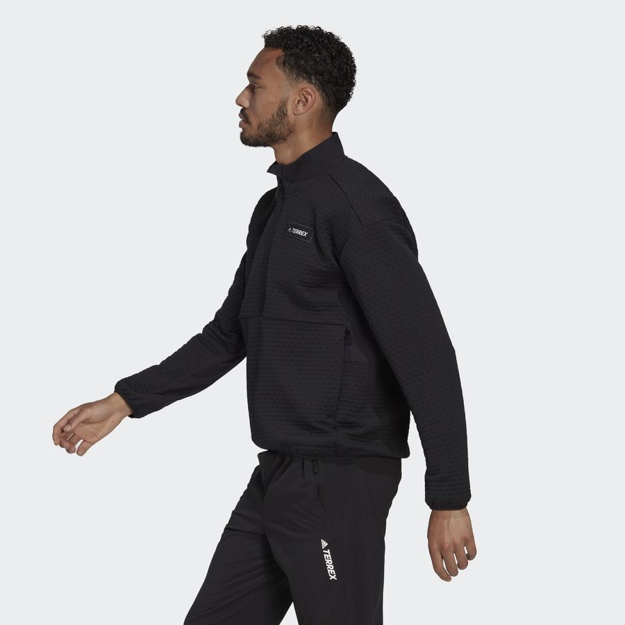 adidas Maillot Fleece Terrex Half Zip - Noir