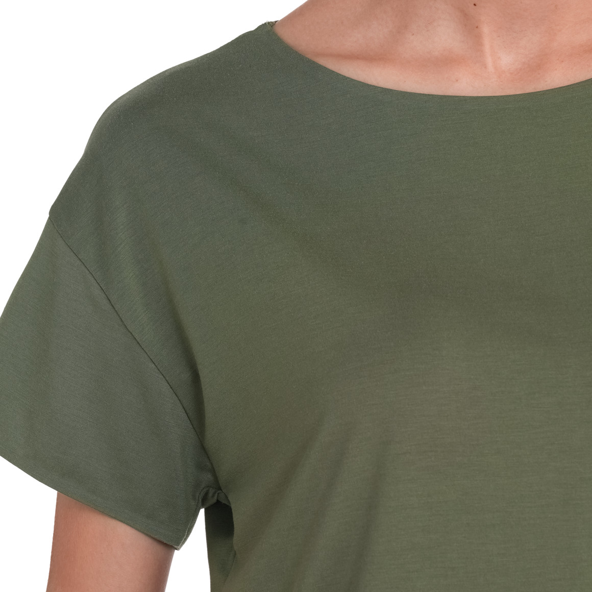 Gina Sports Damen Sport T-Shirt unifarben oliv