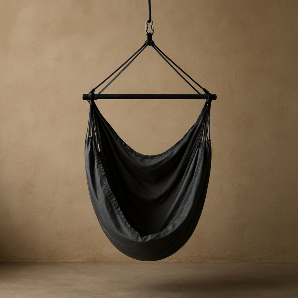 Hängesessel Textil Schwarz