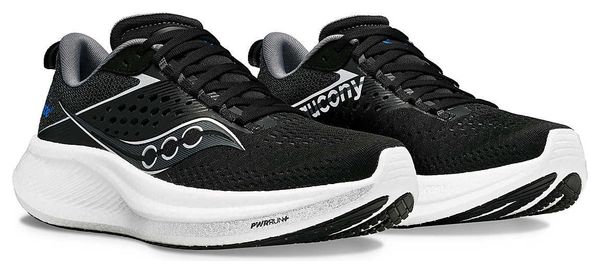 Chaussures Running Saucony Ride 17 Noir/Blanc Homme