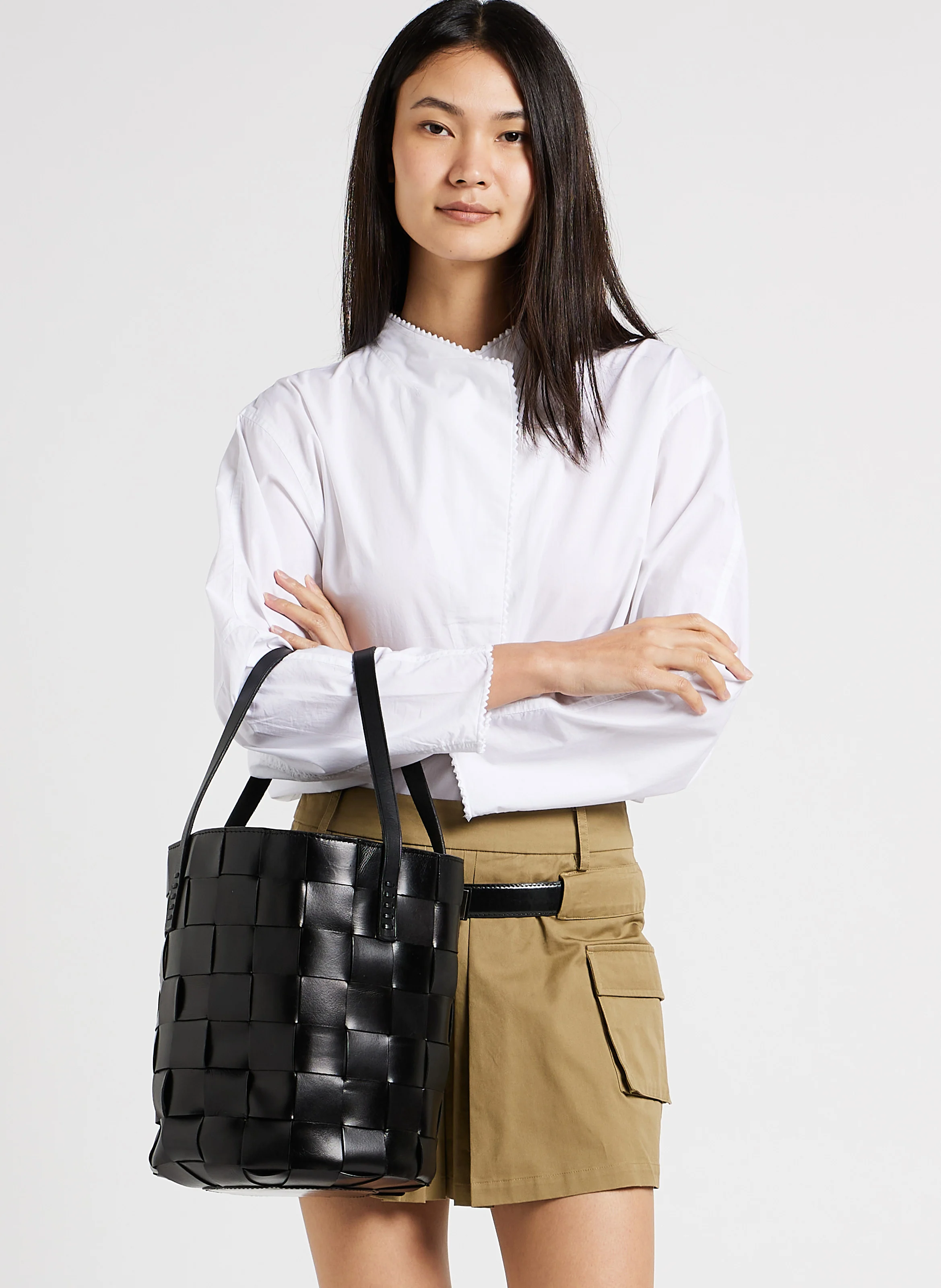 JAPAN BUCKET - Sac seau en cuir | Noir