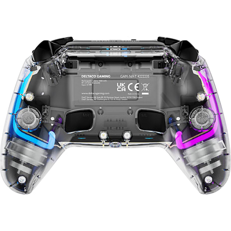 Deltaco PS4 RGB trådløs controller - Transparent