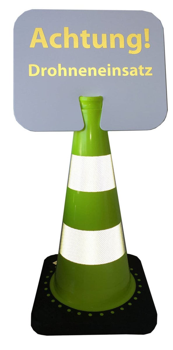 Verkeerskegelbord 34 x 28 cm om op FLEX verkeerskegel te klikken incl. tekst / geel