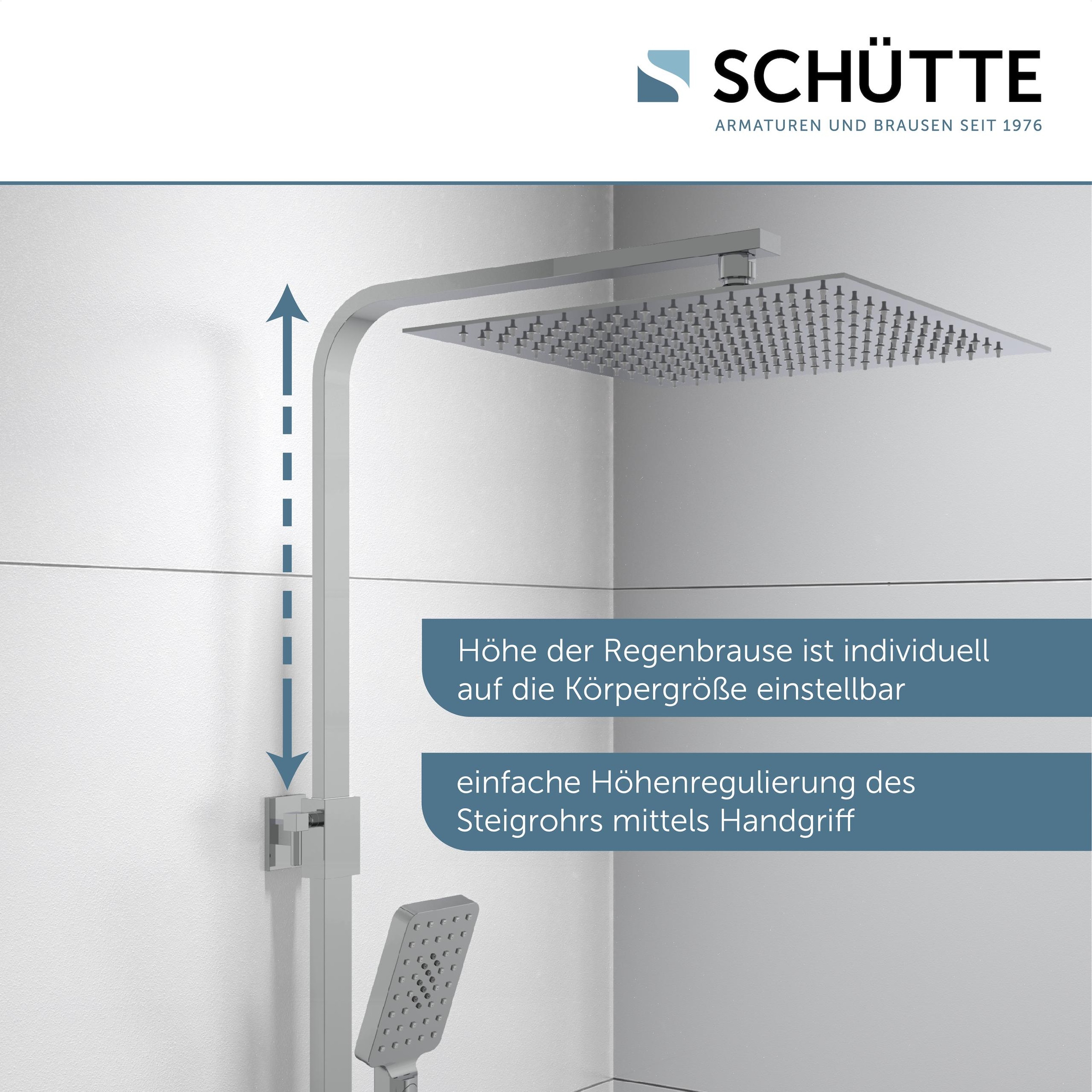 Schütte Brausegarnitur »OCEAN« Sicherheitssperre, höhenverstellb., inkl. Glasablage, Antikalk