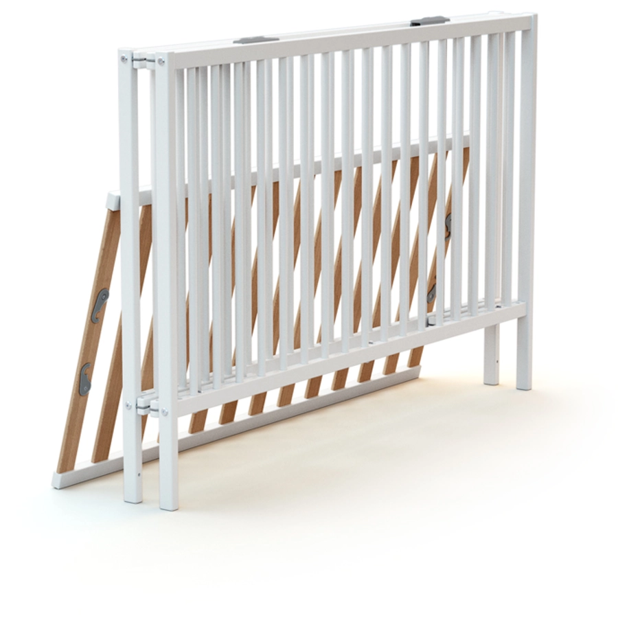 WEBABY Babybett klappbar weiß 60 x 120 cm