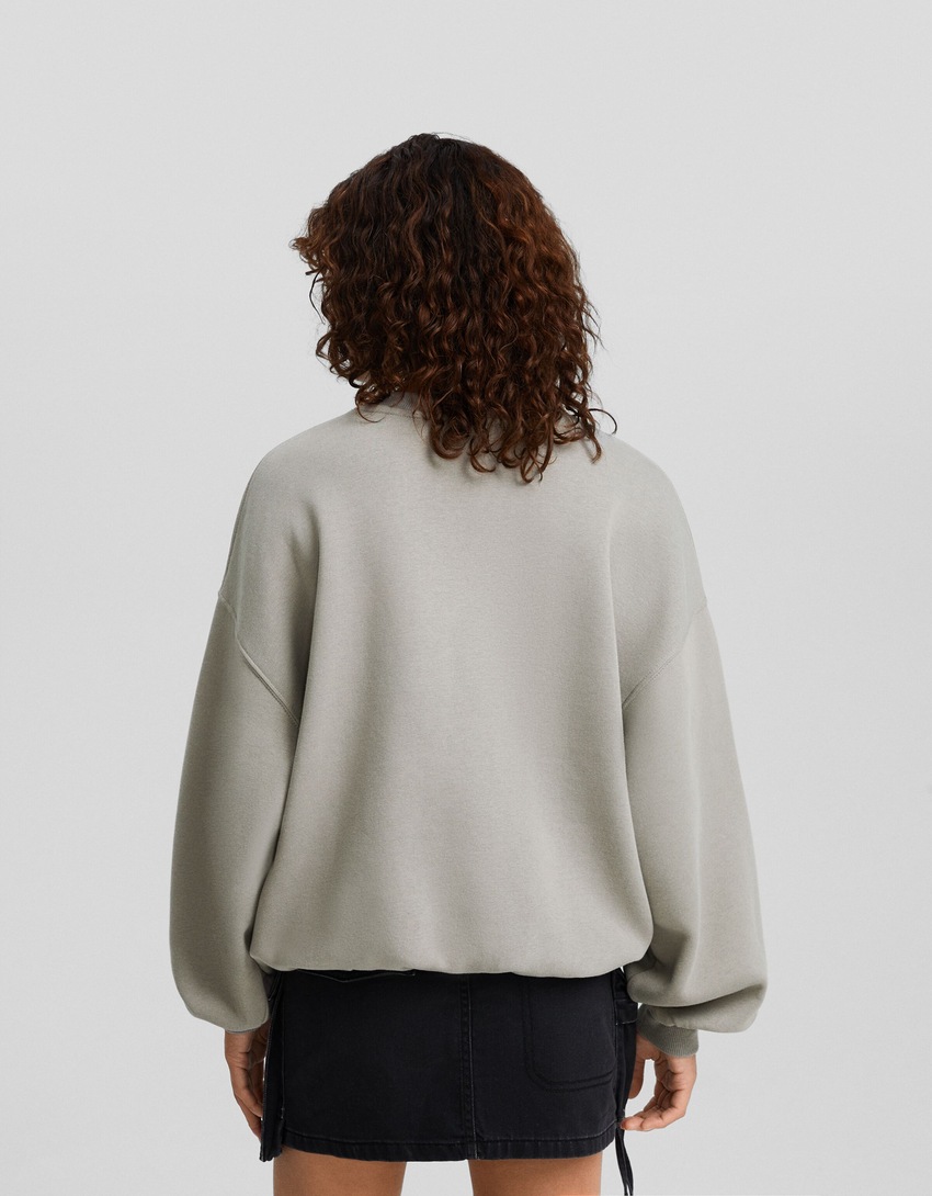 Moletom estampado oversized