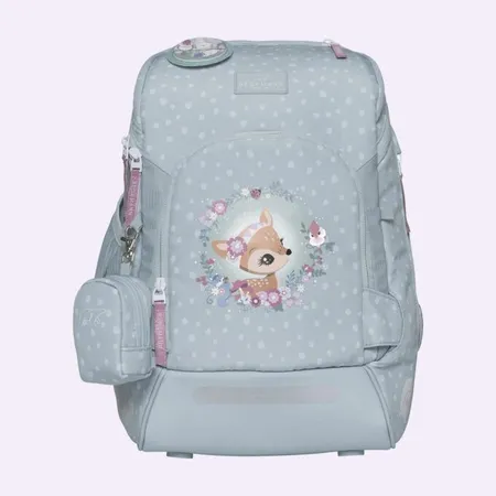 Beckmann Schulrucksackset Active Air FLX Set Forest Deer dusty mint, 6-teilig
